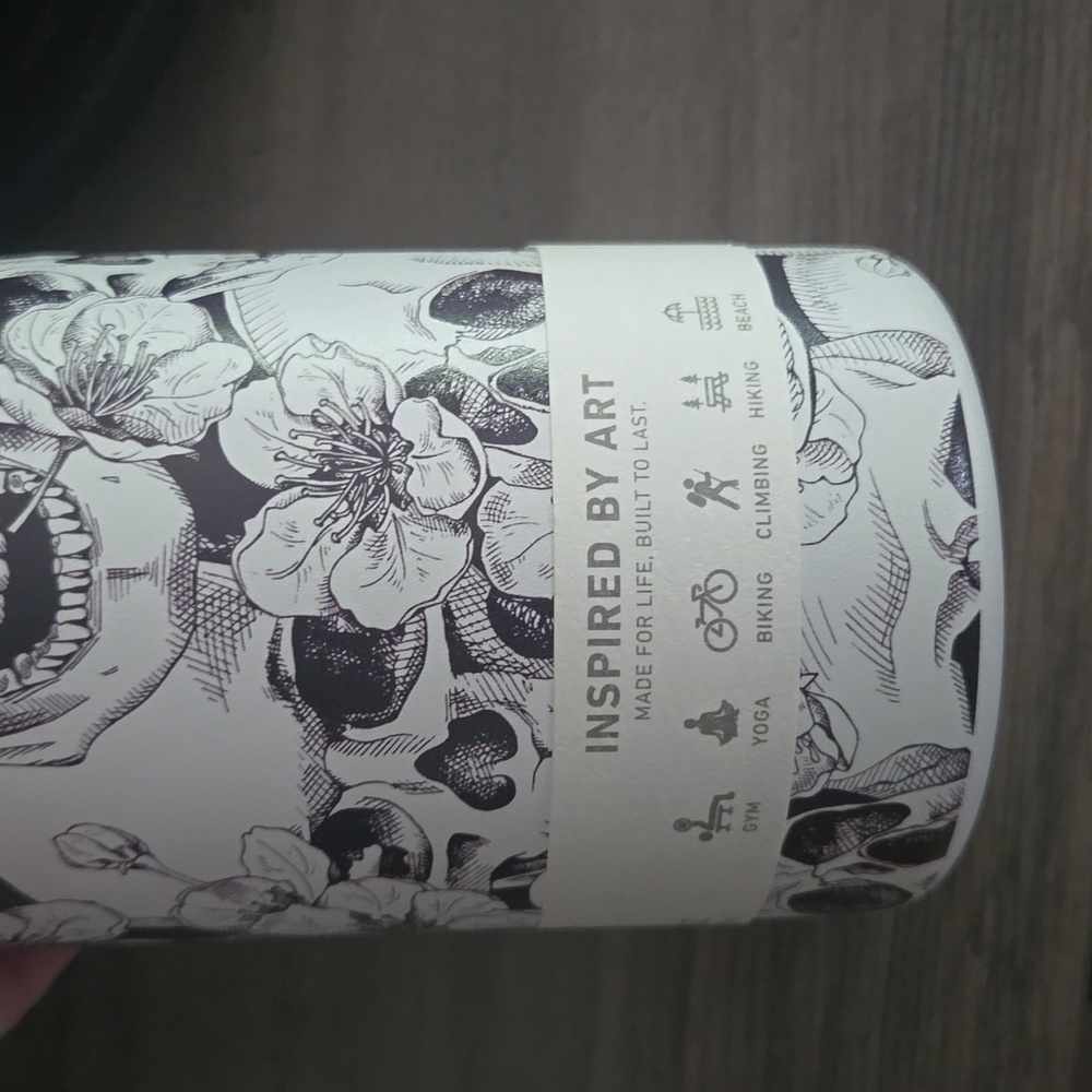 HydraPeak Voyager Skull and Floral 32 oz Stainless Steel Tumbler  NEW - Picture 4 of 9